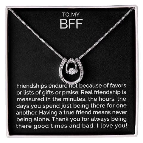 To my best friend wishbone dancing cz necklace - Meaningful Cards