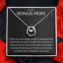 To my bonus mom wishbone dancing cz necklace - Meaningful Cards