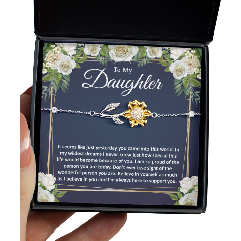 To My Daughter Bracelet Anklet Gift - Meaningful Cards