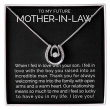 To my future mother in law wishbone dancing cz necklace - Meaningful Cards