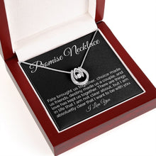To my girlfriend promise necklace wishbone dancing cz necklace - Meaningful Cards