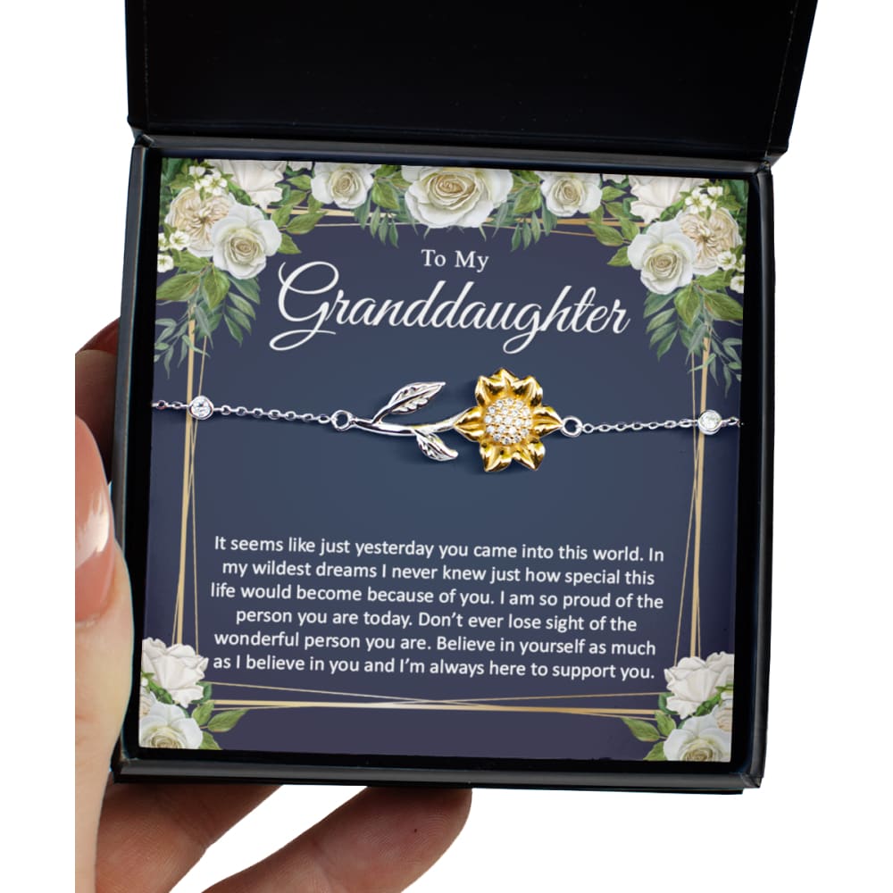 To My Granddaughter Bracelet Anklet Gift - Meaningful Cards