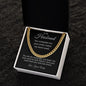 To My Husband Sentimental Personalized Cuban Link Necklace Gift - Meaningful Cards