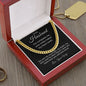 To My Husband Sentimental Personalized Cuban Link Necklace Gift - Meaningful Cards