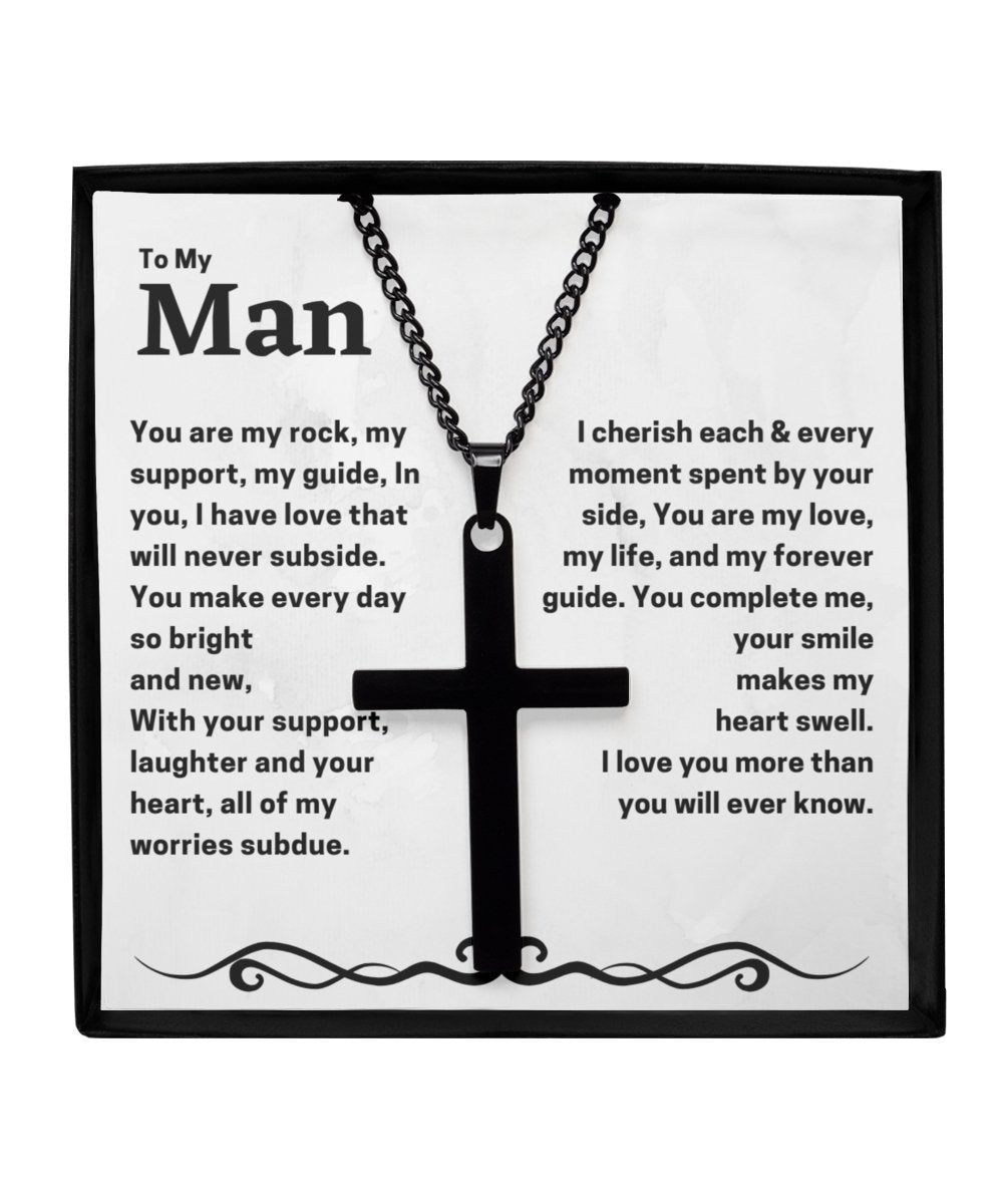 to my man black cross - Meaningful Cards