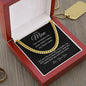 To My Man Sentimental Personalized Cuban Link Necklace Gift - Meaningful Cards