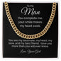 To My Man Sentimental Personalized Cuban Link Necklace Gift - Meaningful Cards