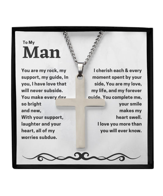 to my man silver cross - Meaningful Cards