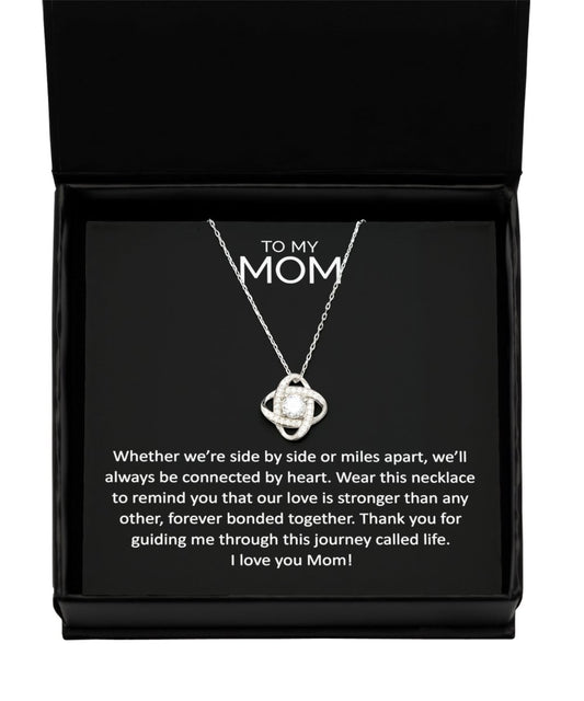 To my mom sterling silver love knot necklace - Meaningful Cards