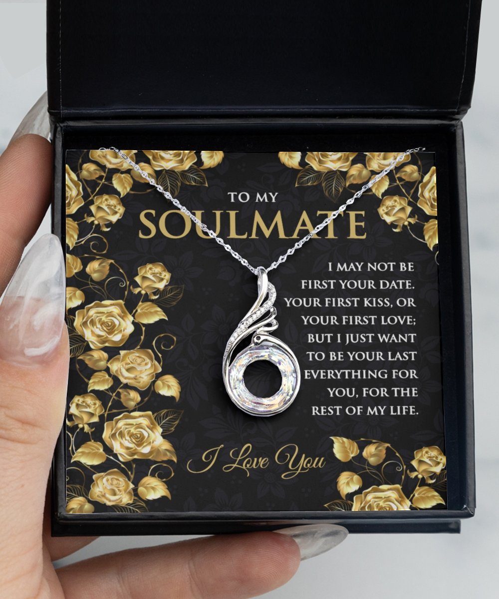 To my Soulmate - Silver Rising Phoenix necklace - Meaningful Cards™