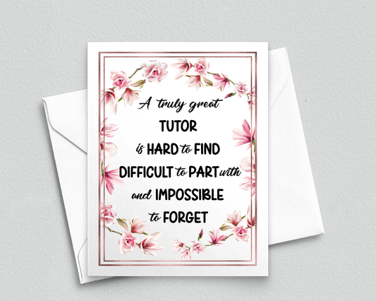 Tutor Thank You Card