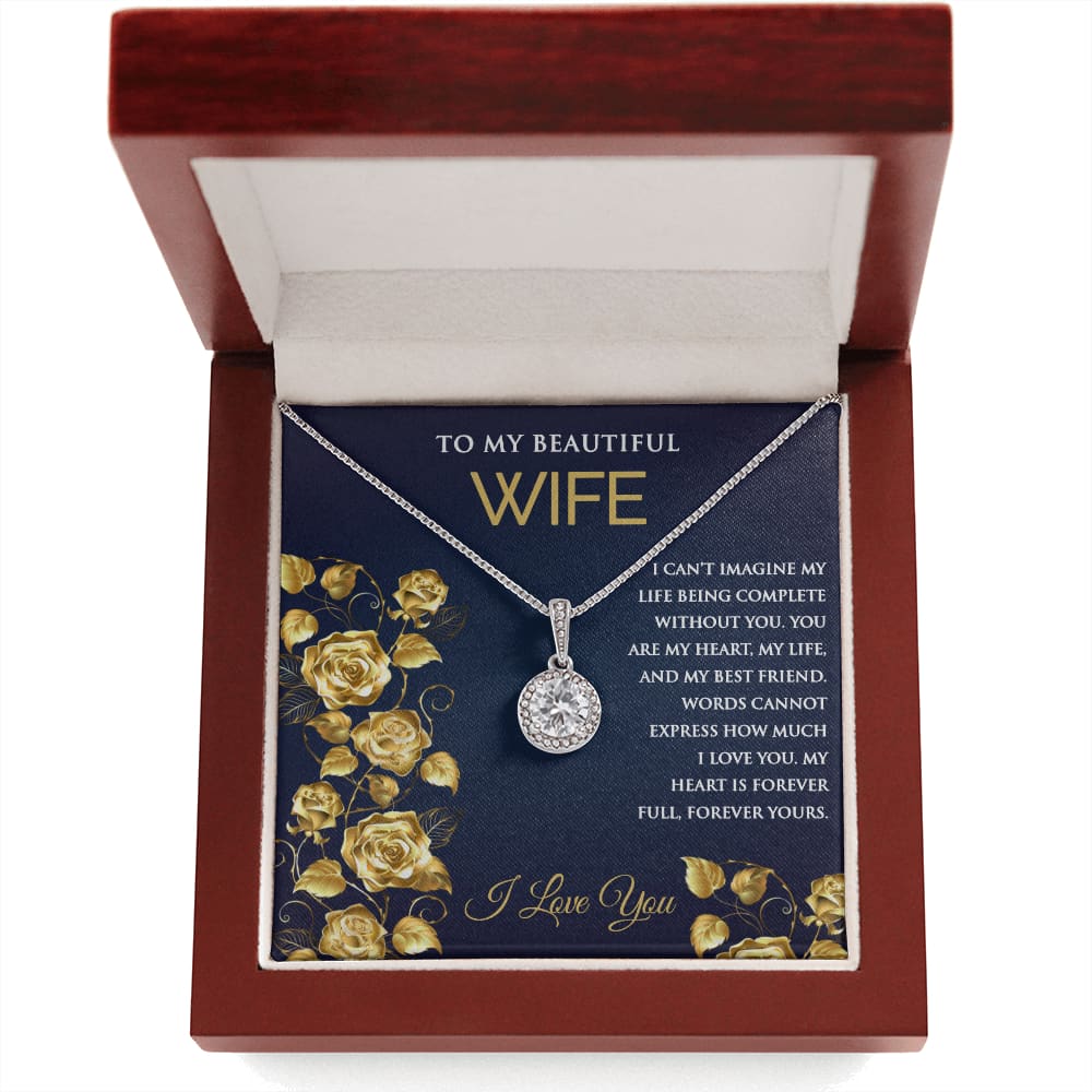 Eternal Hope Necklace with Message for Wife - Meaningful Cards