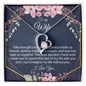 Wife Gift - Heart Pendant CZ Necklace Minimalist Jewelry - Meaningful Cards