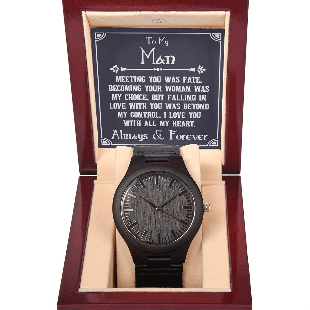 Wooden Watch Gift for My Man - Birthday Gift for Him - Meaningful Cards